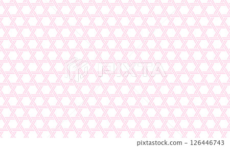 A double, disconnected pink basket weave frame 126446743