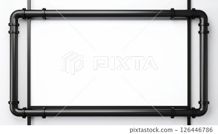 AI圖像：黑色鐵管框架 126446786