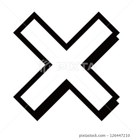 X mark with shadow 126447210