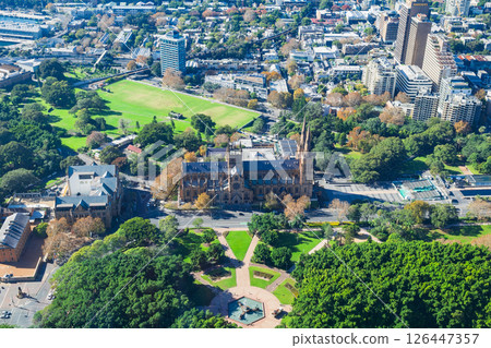 St Mary's Cathedral as seen from Sydney Tower St Mary's Cathedral as seen from Sydney Tower 126447357
