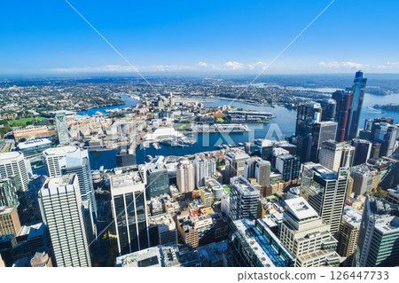 View of the city centre and wider bay area from Sydney Tower 126447733