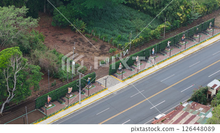 Park with statues in Carazo diriamba 126448089