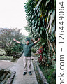 man standing on the path in the jungle 126449064