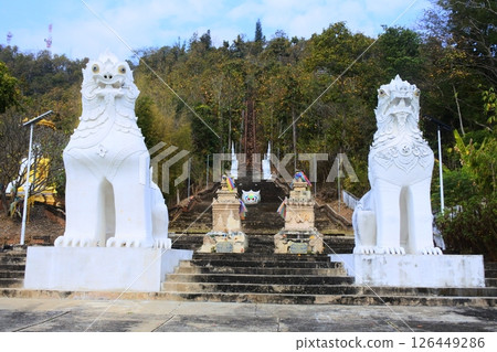 Entrance to Wat Phra That Doi Khong Moo, Mae Hong Son, Thailand 126449286