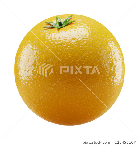 Vibrant Yuzu Citrus Fruit 3D Render 126450107