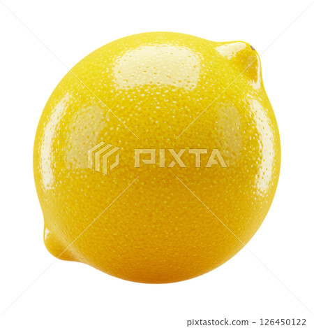 Bright Yellow Whole Lemon Citrus Fruit 126450122