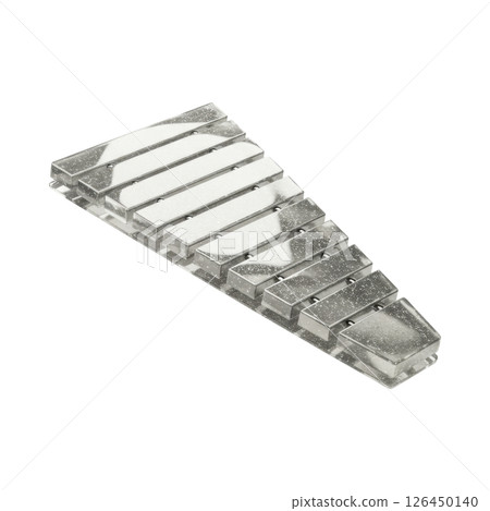 Vibraphone Damper Pedal Mechanism with Shiny Metal Bars 126450140