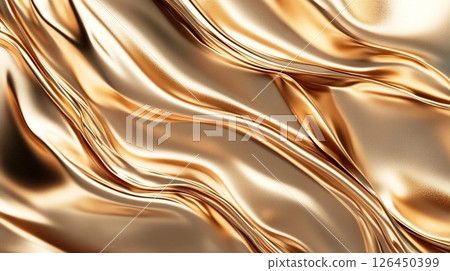 Shiny gold fabric 126450399