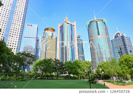 Skyscrapers in Lujiazui, Shanghai 126450726