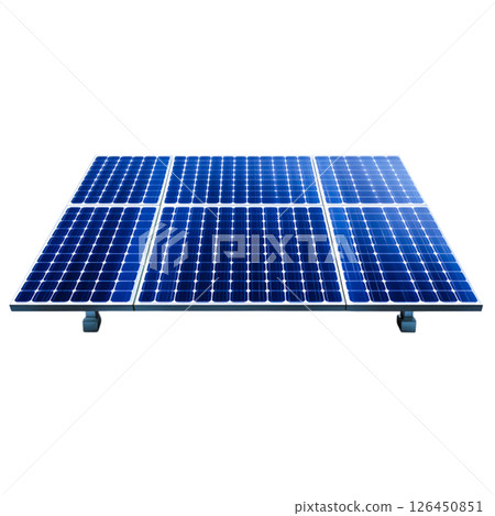 High-Efficiency Solar Panel Array for Renewable Energy Generation and Sustainability 126450851
