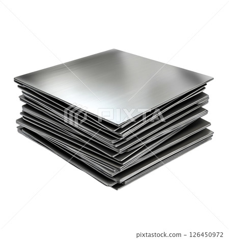 Stacked Metallic Sheets with Smooth Surface for Industrial and Architectural Use 126450972