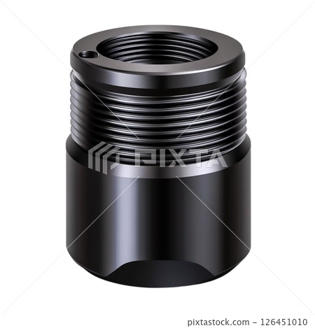 Black Metal Pipe Connector with Threaded Ends for Plumbing and Mechanical Applications Black Metal Pipe Connector with Threaded Ends for Plumbing and Mechanical Applications 126451010