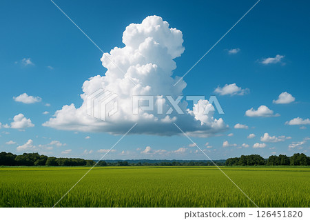夏天的藍天白雲 夏天的藍天白雲 126451820