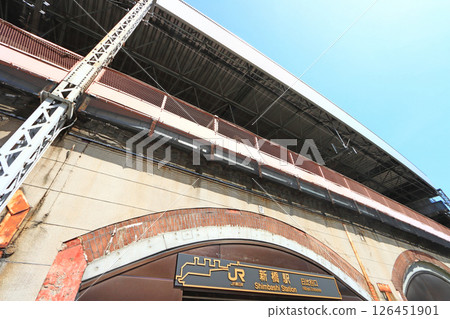 Scenery of JR Shinbashi Station in Minato Ward, Tokyo 126451901