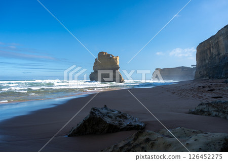 Clifton Beach and Twelve Apostles along the Great Ocean Road, Australia Clifton Beach and Twelve Apostles along the Great Ocean Road, Australia 126452275