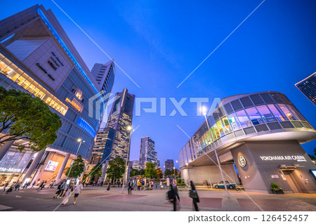 Tokyo cityscape in Japan, overlooking Sakuragicho Station, Landmark Tower, and Air Cabin Sakuragicho Station 126452457