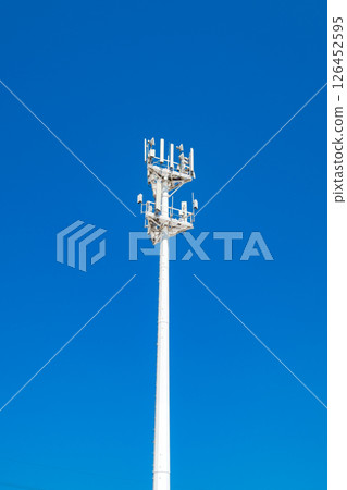 mobile telecommunication cell tower for wireless internet connection 126452595