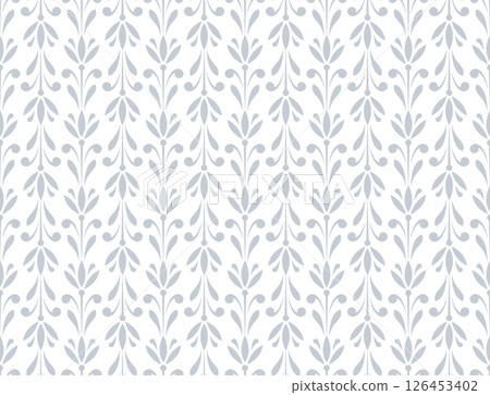 Flower geometric pattern. Seamless vector background. White and gray ornament Flower geometric pattern. Seamless vector background. White and gray ornament 126453402