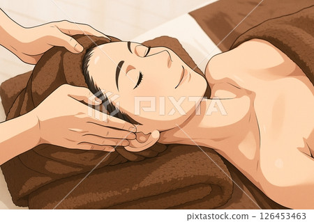 接受按摩的婦女在美學 126453463