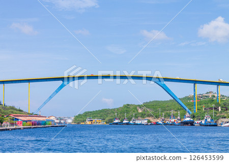 Juliana Queen Bridge in the city of Willemstad 126453599
