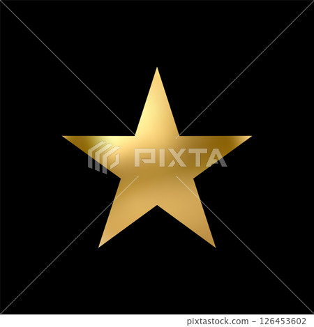 Gold Star icon. Holiday stars art. Art Deco modern design. Gold Star icon. Holiday stars art. Art Deco modern design. 126453602