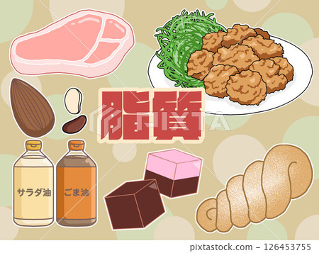 脂質插圖（帶背景） 126453755