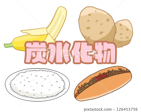 Illustration of carbohydrates (transparent background) Illustration of carbohydrates (transparent background) 126453756
