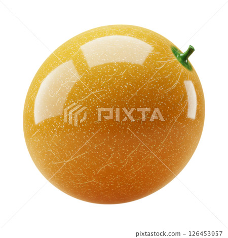 Glossy Yellow Melon 3D Render 126453957