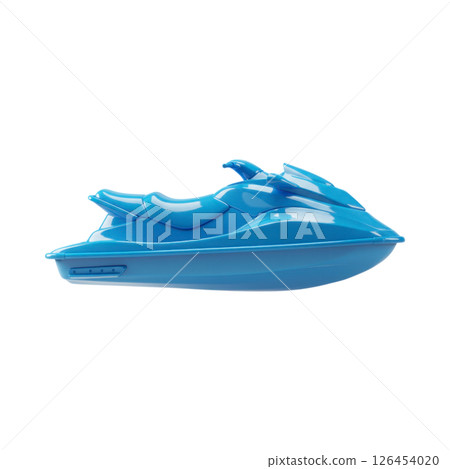 Isolated blue jet ski for summer sport and recreation on transparent background 126454020