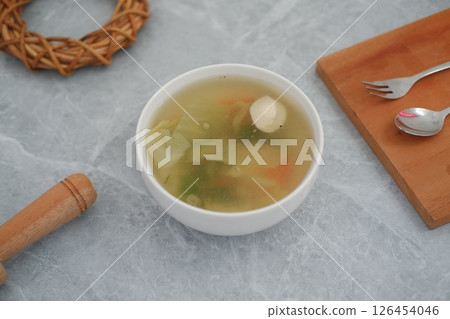 Delicious and Nutritious Vegetable Soup with Meatballs Delicious and Nutritious Vegetable Soup with Meatballs 126454046