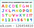 蠟筆風格手寫字體集（英文） 126454810
