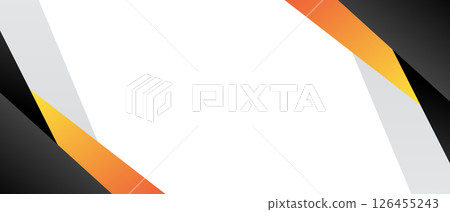 Abstract Geometric orange black background vector illustration .abstract background with overlapping 126455243