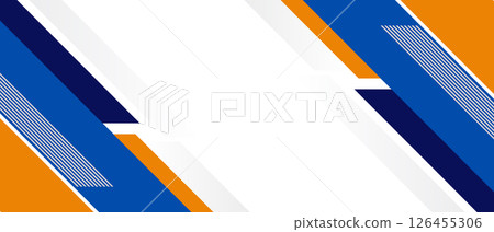 abstract geometric orange blue background vector illustration. abstract geometric colorful stripes with orange blue lines 126455306
