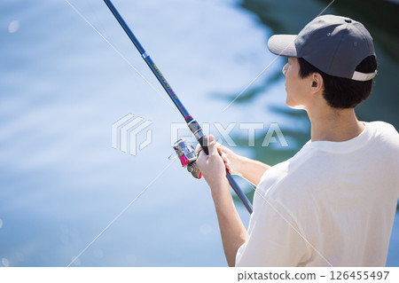 Men enjoying fishing 126455497