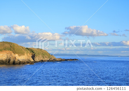 View of Minamiboso from Jogashima Park in Miura City, Kanagawa Prefecture View of Minamiboso from Jogashima Park in Miura City, Kanagawa Prefecture 126456111