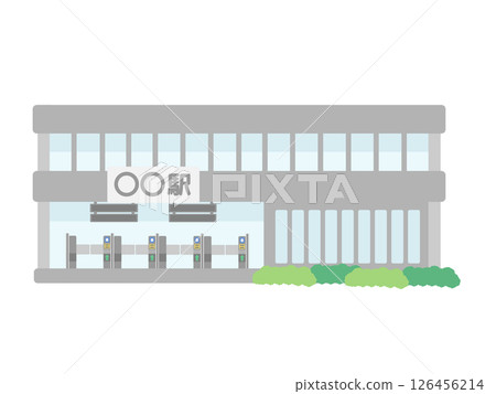 車站建築插圖 126456214