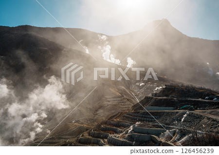 Owakudani Volcanic Valley with Steam and Cable Car Owakudani Volcanic Valley with Steam and Cable Car 126456239