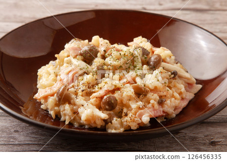 糙米蘑菇燴飯 126456335