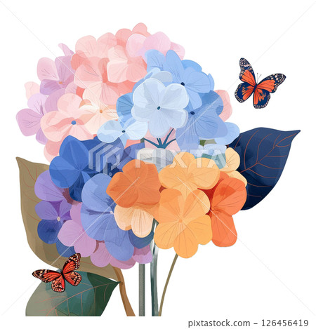 五顏六色的花束 126456419