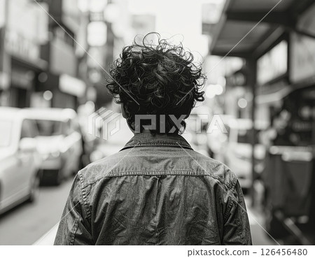 Street snap: Man, rear view 126456480