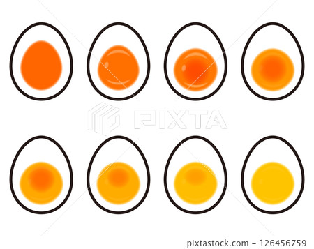 煮蛋類型的簡單插圖集 2 煮蛋類型的簡單插圖集 2 126456759