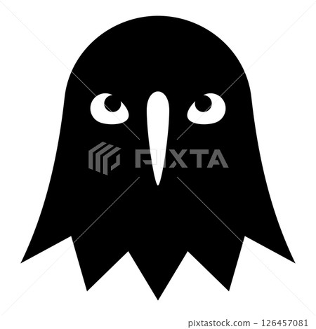Eagle head falcon egyptian mythology Ra Ancient deity sun sky hunter icon black color vector illustration image flat style Eagle head falcon egyptian mythology Ra Ancient deity sun sky hunter icon black color vector illustration image flat style 126457081