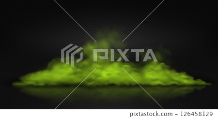 Green Smoke Effect on Transparent Background Green Smoke Effect on Transparent Background 126458129