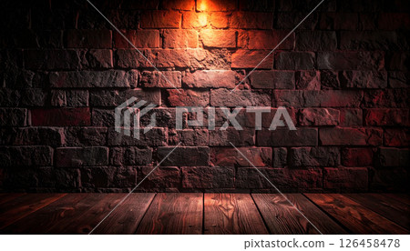 Dark brick wall .Background concept. Generated Image 126458478