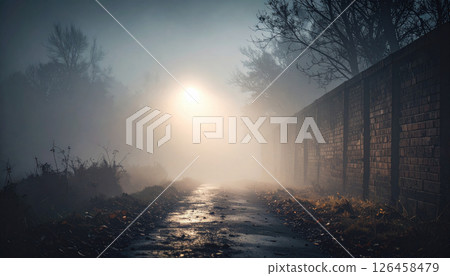 Dark brick wall .Background concept. Generated Image Dark brick wall .Background concept. Generated Image 126458479