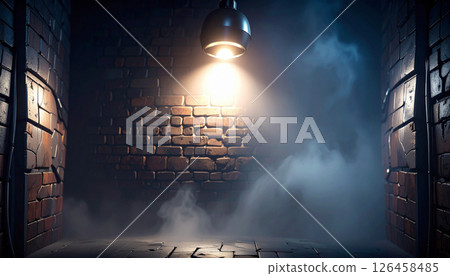 Dark brick wall .Background concept. Generated Image 126458485