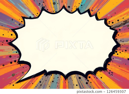 Pop Art Burst Speech Bubble - Isolated. 126459307