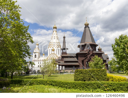 05.05.2025 - Minsk, Belarus. Shot of the holy trinity church 126460496