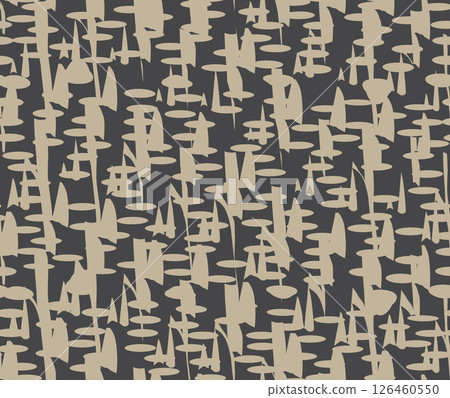Stylish dotted abstract seamless pattern. Artistic geometric ornamental backdrop. Chaotic ripple blot texture. 126460550