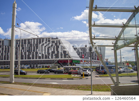 05.05.2025 - Minsk, Belarus. Shopping mall called Pershiy, located on the center of the city 126460564
